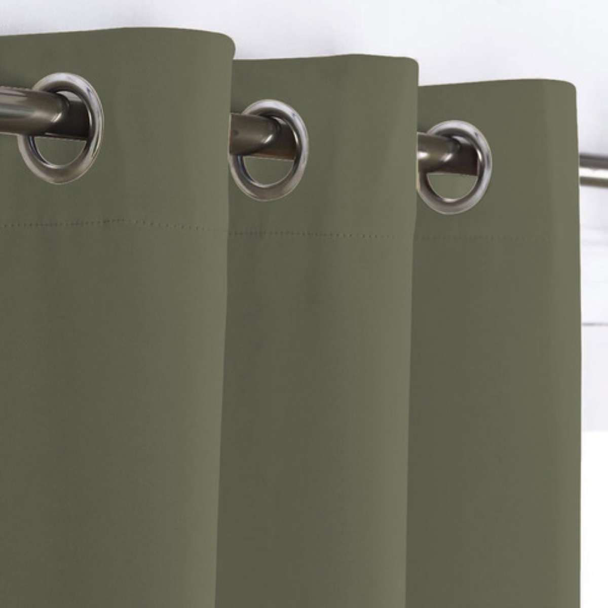 Cortinas Blackout 275cm Ancho X 215cm De Largo En 2 Paneles Verde Militar