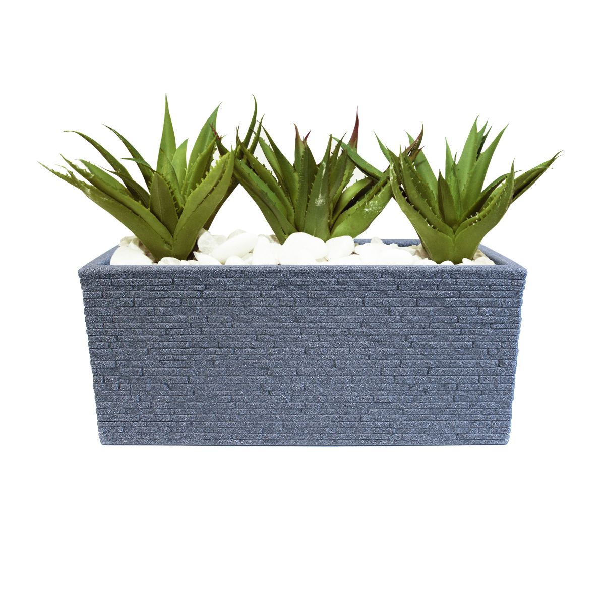 AGBOX Maceta Jardinera Rectangular Efecto Ladrillo Strata Beige AG-GN576ASH