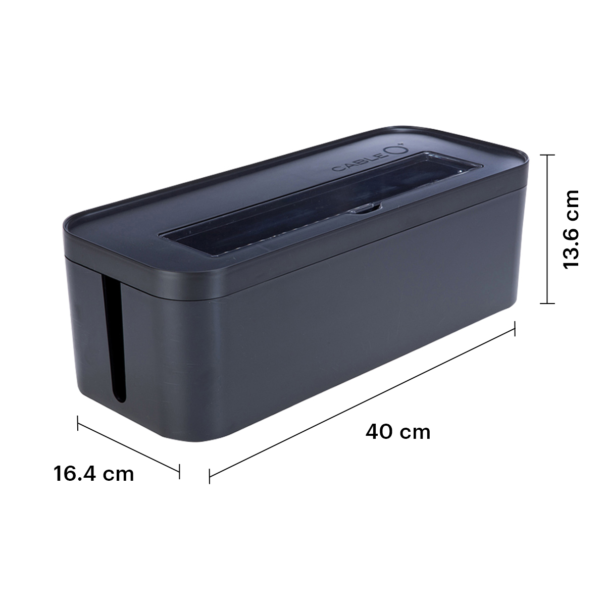 AGBOX Caja Organizadora Para Ocultar Cables Negro LTOFL001.