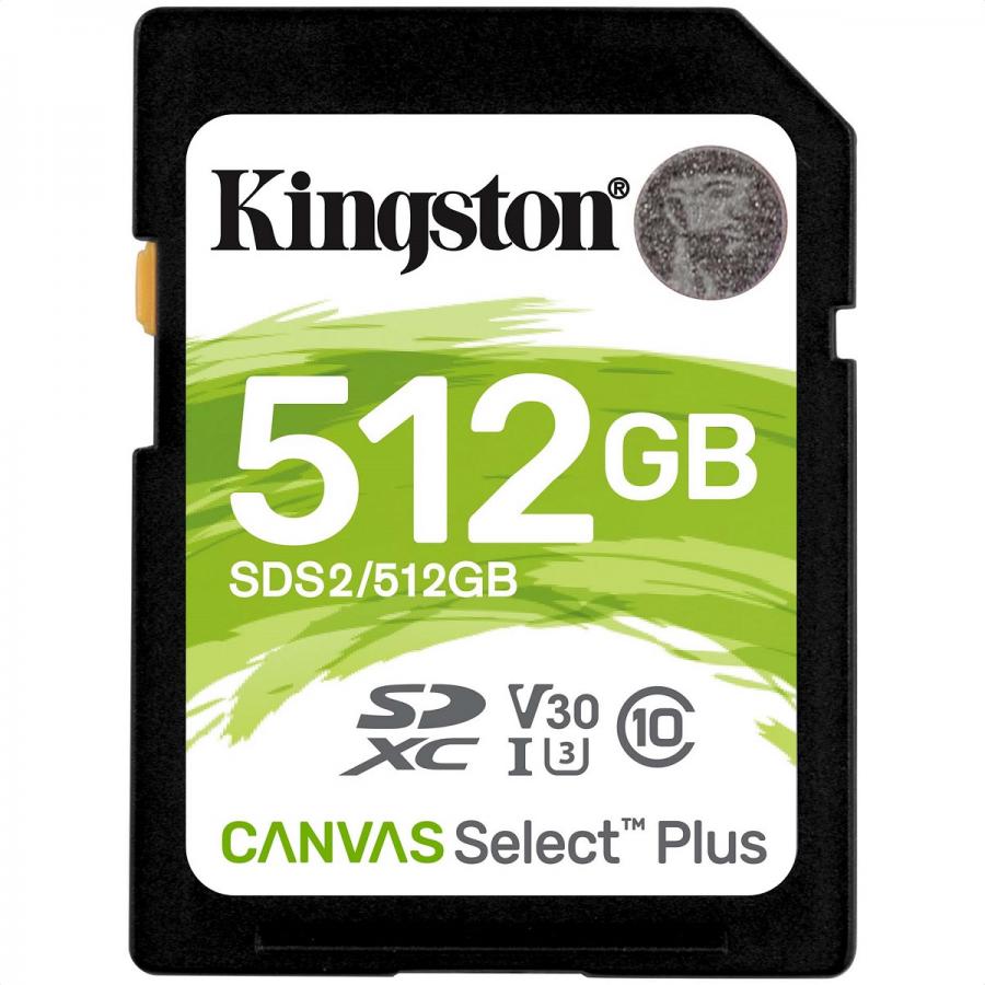 Memoria SD 512GB Kingston SDXC Clase 10 Canvas Select Plus SDS2/512GB.