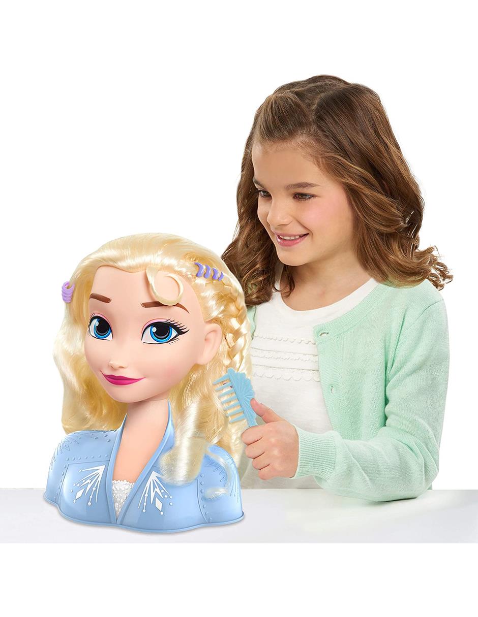 Princesa Elsa Cabeza Para Peinar 14 Accesorios Disney.