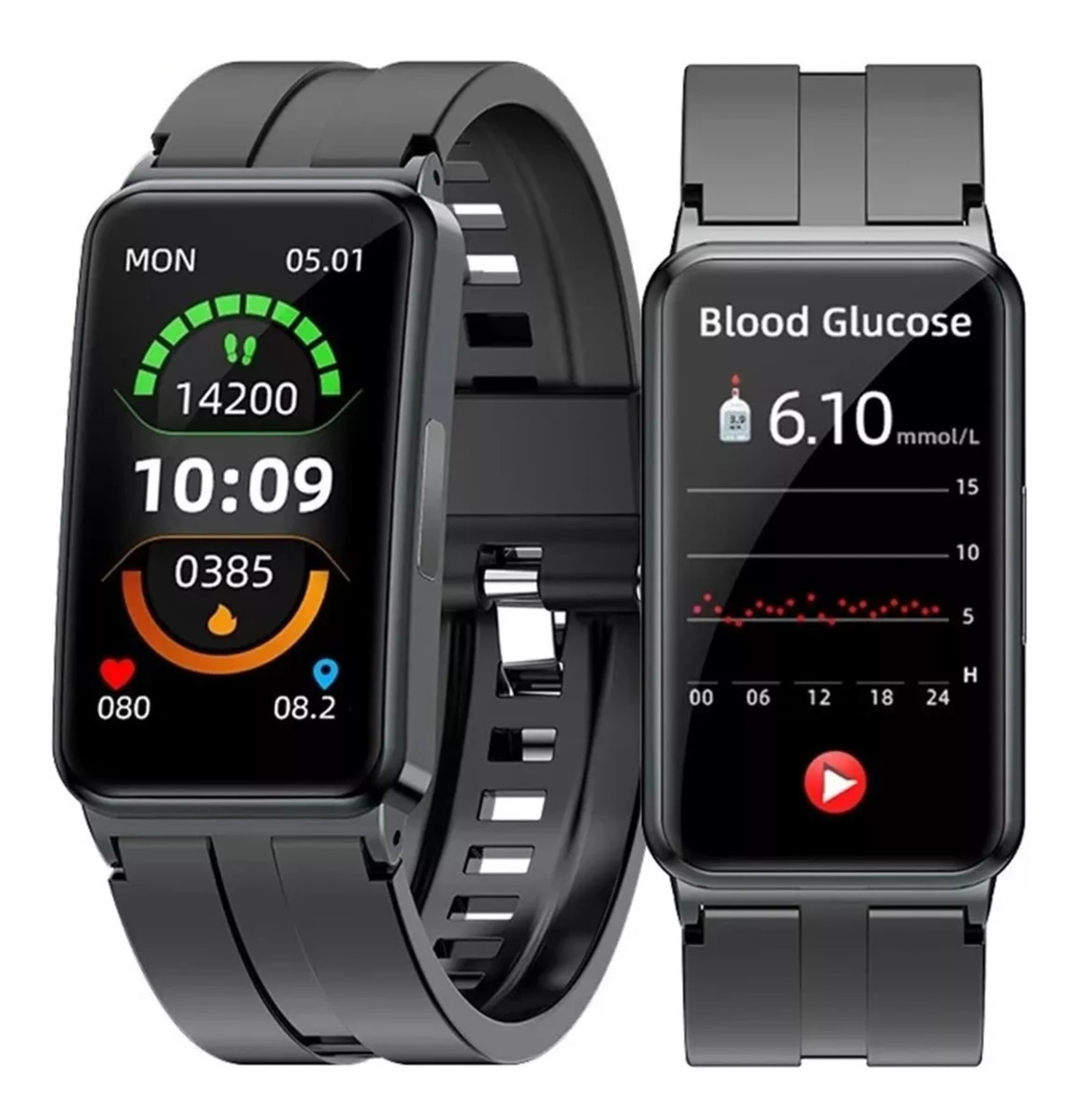 Reloj Inteligente Smartwatch Reloj Ep01 Fralugio Mide Glucosa Ecg
