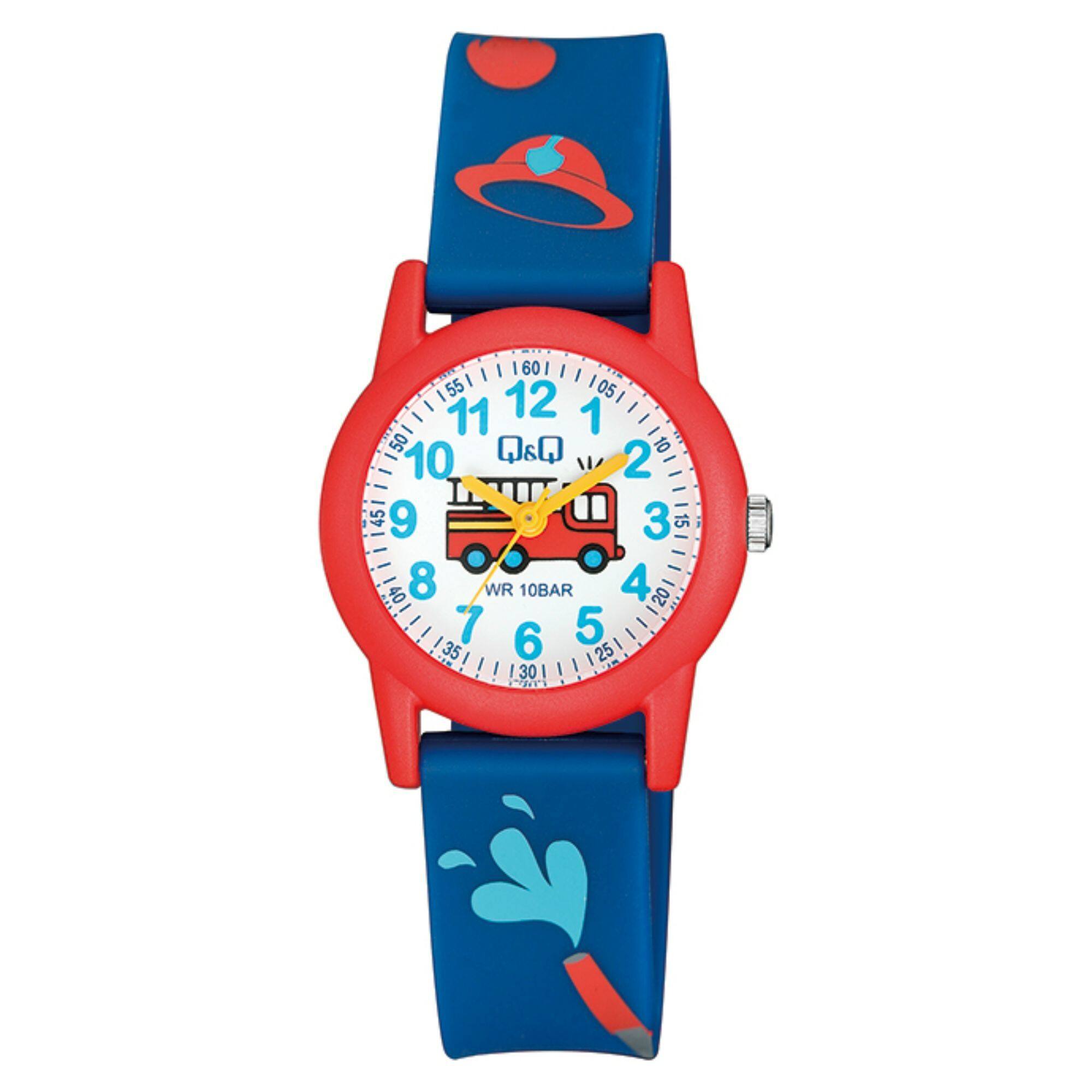 Reloj Infantil Para Niño Q & Q Bombero Análogo Vr99j019y.