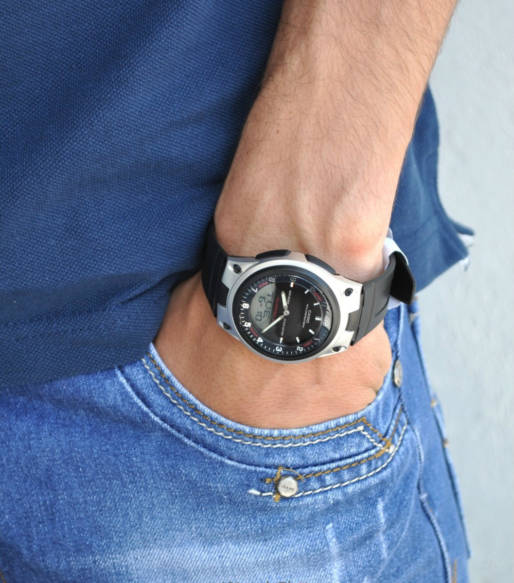 Reloj para hombre Casio Aw-80-1 Cronometro Telememo 30 Memorias