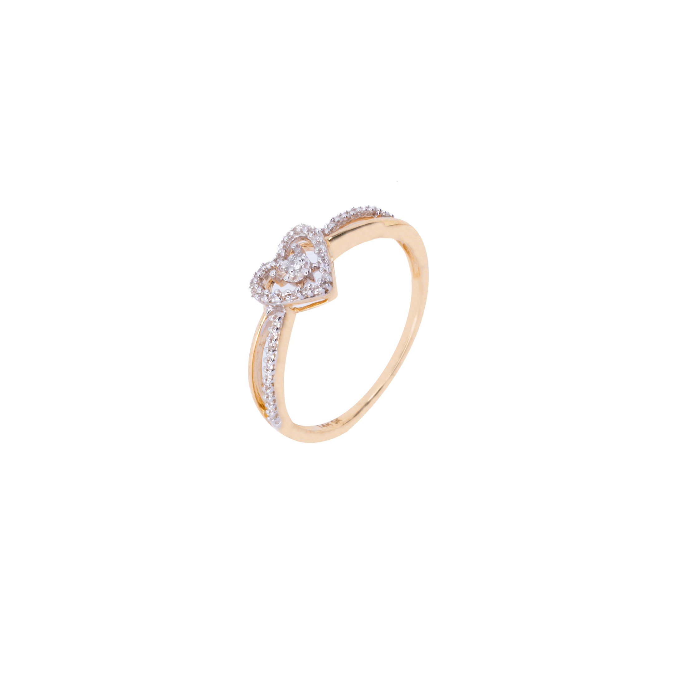 Anillo con Diamantes 10 Puntos Oro 14 Kilates.