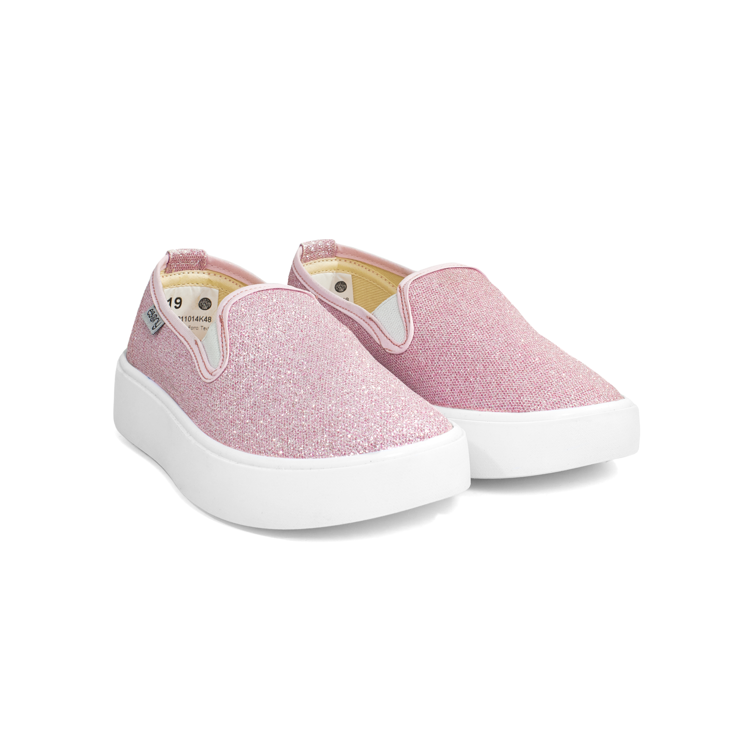 Tenis rosas para niña casuales slip-on lucky Ebny