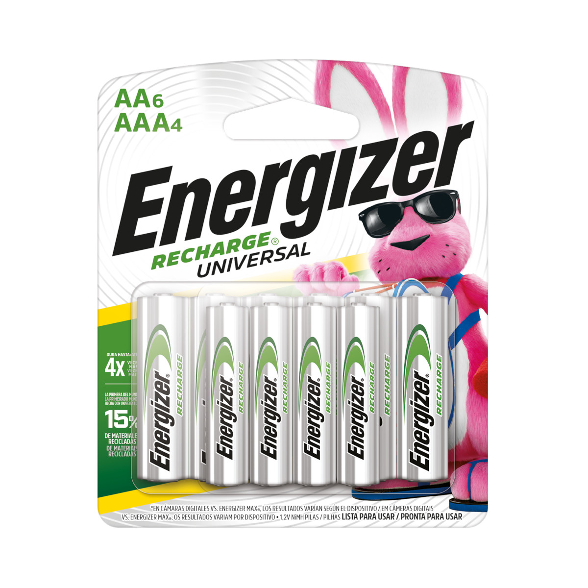 Pilas Energizer Recargables 6 AA 2000 mAh + 4 AAA 700 mAh