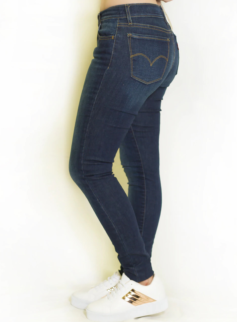 High Rise Pantalon Levis Mujer 710 Pantalón 710 Súper Skinny Azul
