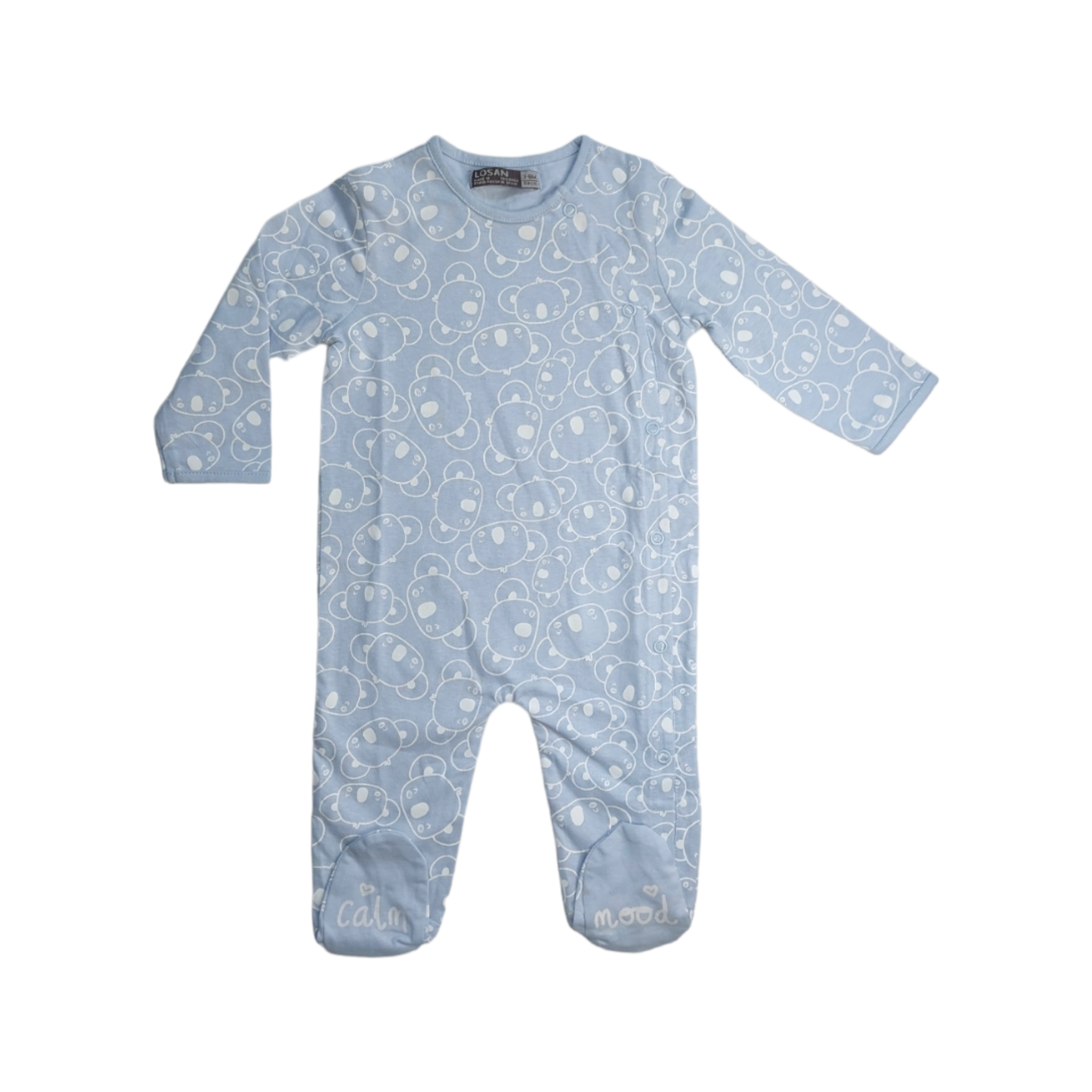 Pijama mameluco Koalas color azul para bebé niño LOSAN.