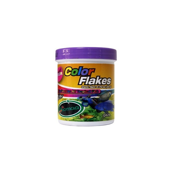 Color Flakes Alimento en hojuela para peces Tropicales 20g 2pzs - Biomaa