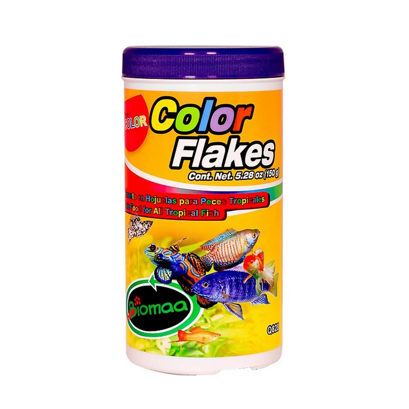 Color Flakes Alimento en hojuela para peces Tropicales 150g - Biomaa