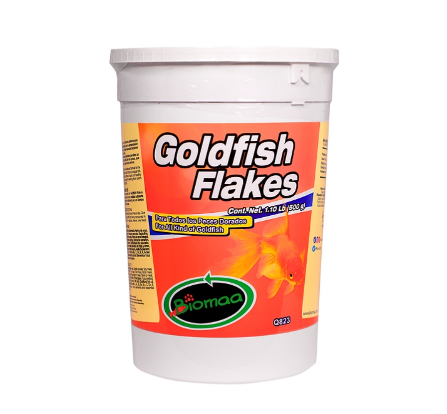 Goldfish Flakes 500gr Alimento para Peces Dorados - Biomaa 