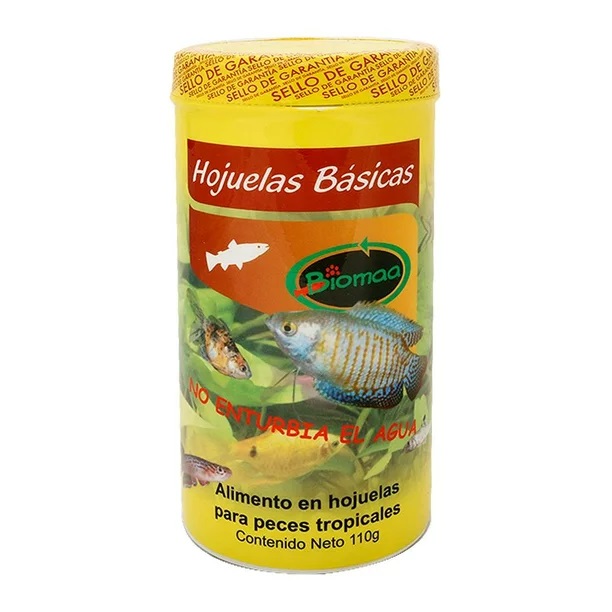 Hojuelas Basicas para Peces 110g No enturbia el agua - Biomaa