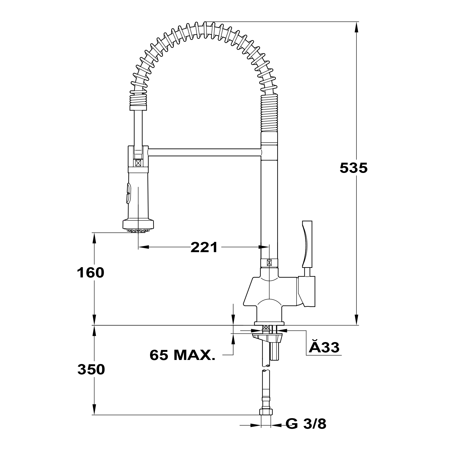 Llave Mezcladora Teka Pro (my1) Cromo Extreme Glow De 53 Cm.