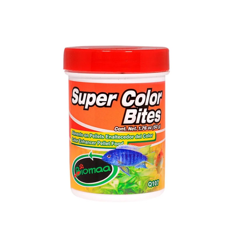 Super Color Bites Alimento en pellets para color 50g  2pzs - Biomaa