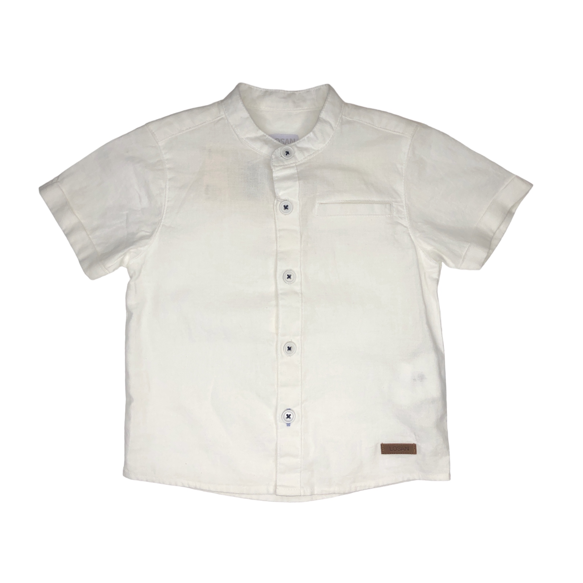 Camisa manga corta blanca para bebé niño Losan