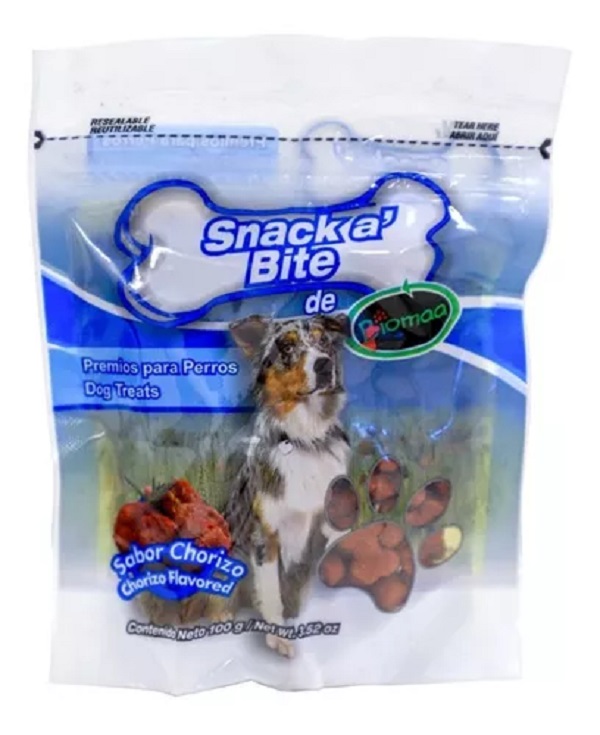 Premios para Perro Sabor Chorizo 100g  2pzs - Biomaa