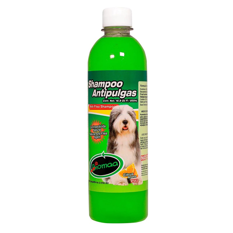 Shampoo Antipulgas con Insecticida natural 500 ml  - Biomaa 