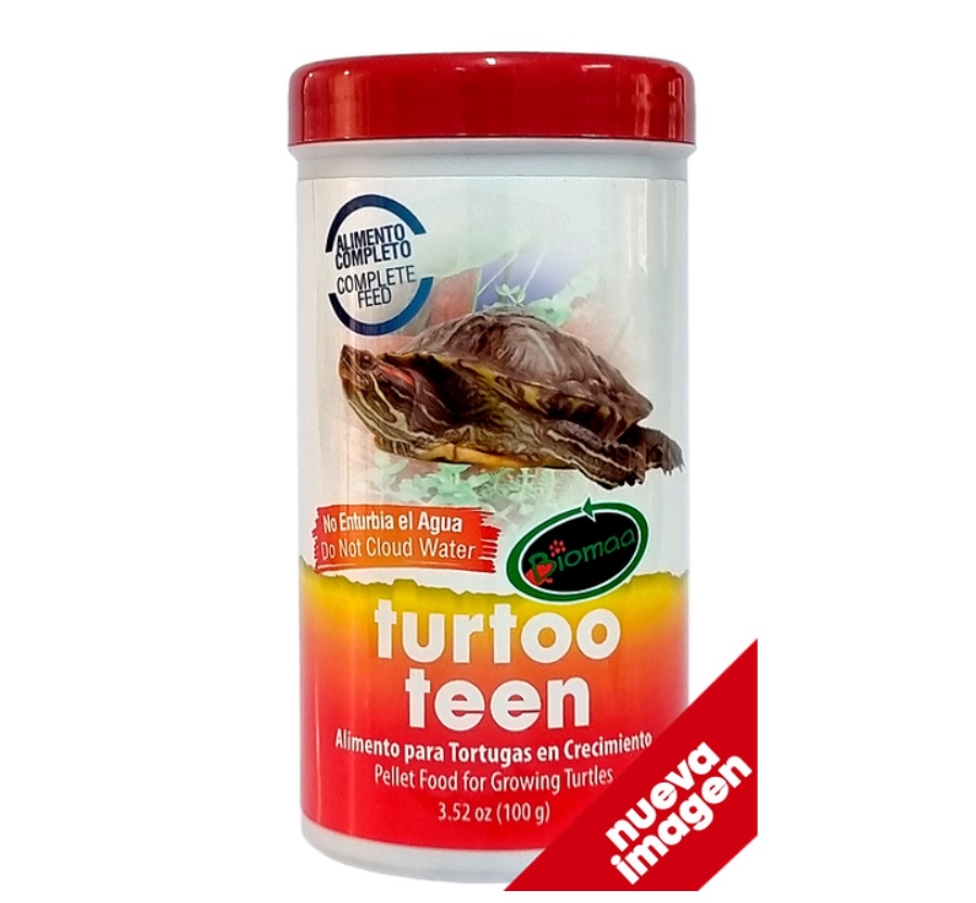 Turtoo Teen Alimento balanceado para tortugas jovenes 100g - Biomaa