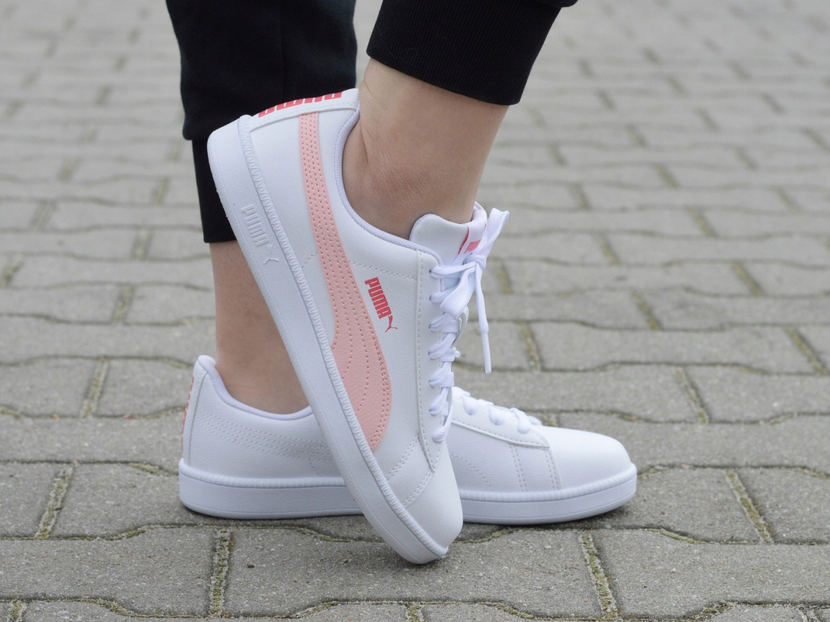 Tenis Puma Up Baseline Blanco Rosa 372605 37