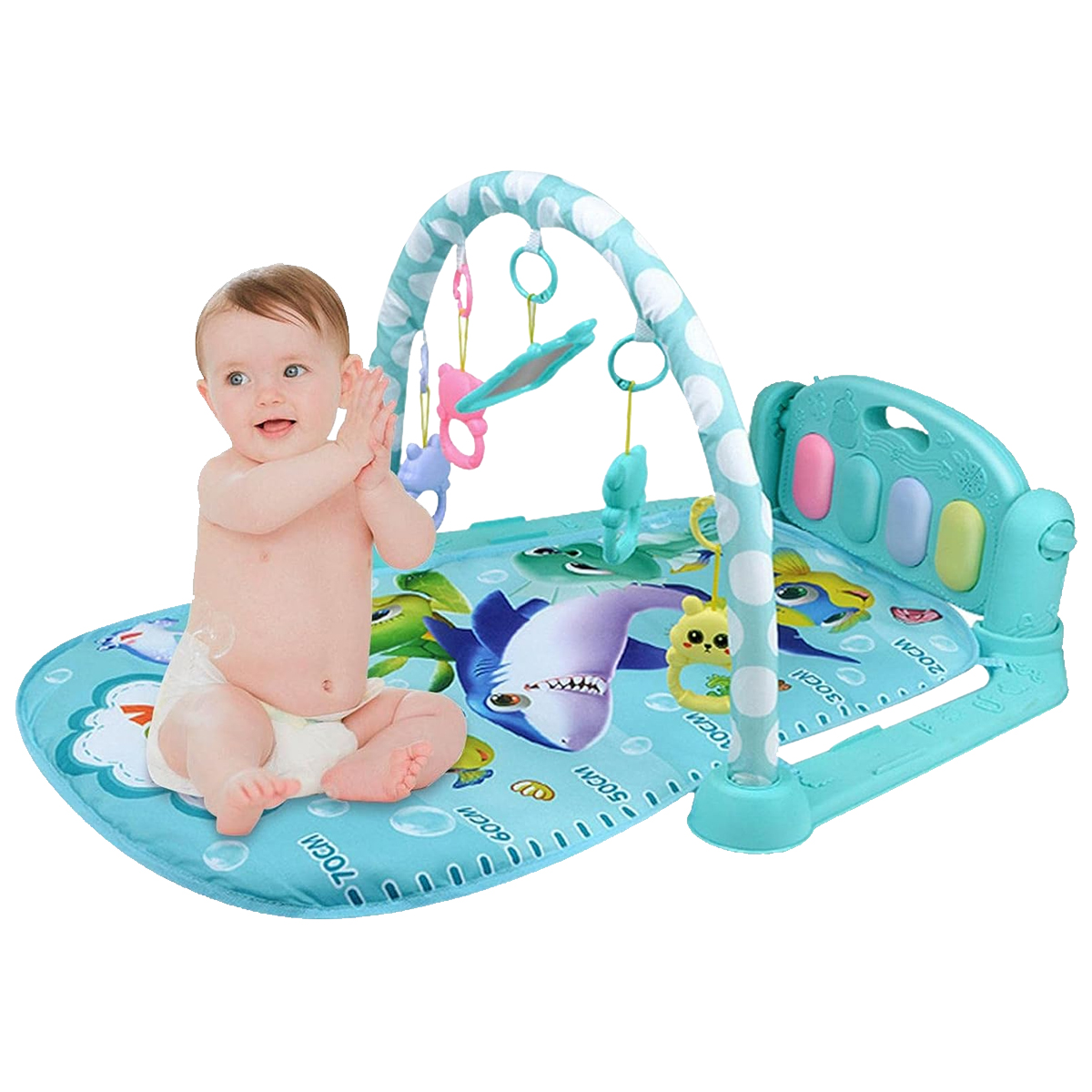 Gimnasio para Bebe Fitness Play Piano 804-A Tiburon Azul.