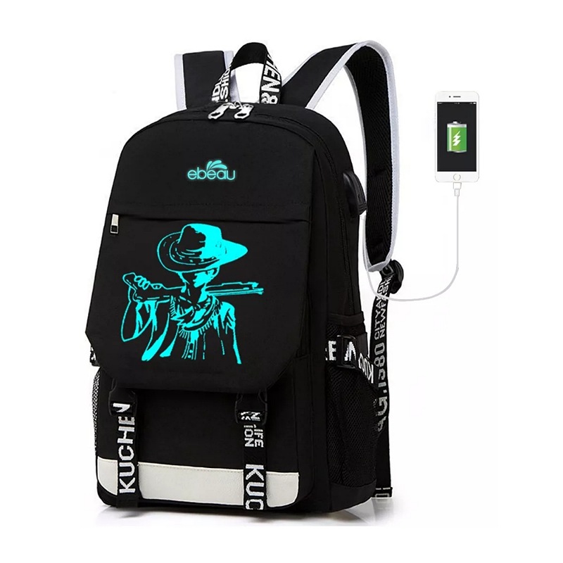 Mochila Escolar Impermeable Antirrobo Luminosa con Dibujos Animados para Niños Primarios Segundarios y Laptop .