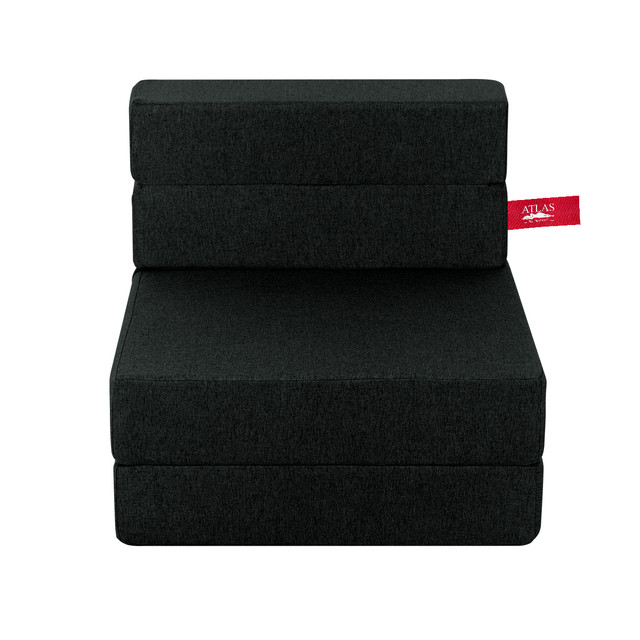 Sofá Cama Plegable Estilo Puff Individual Gris Oxford