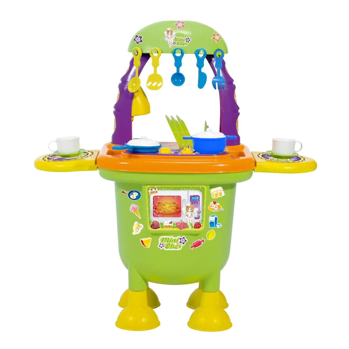 Cocina De Juguete Mini Chef Para Niños Mytoy Con Accesorios 5532 Verde.