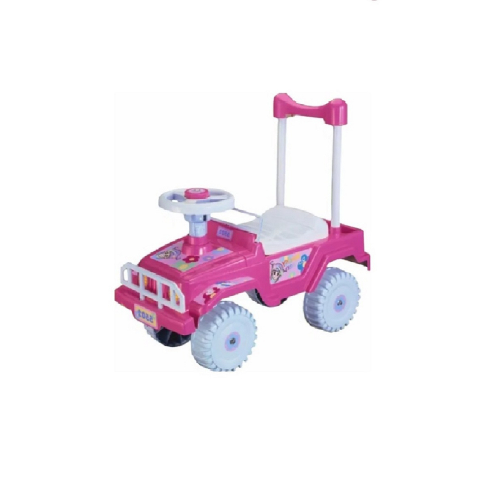 Carrito Montable Jeep Rosa.