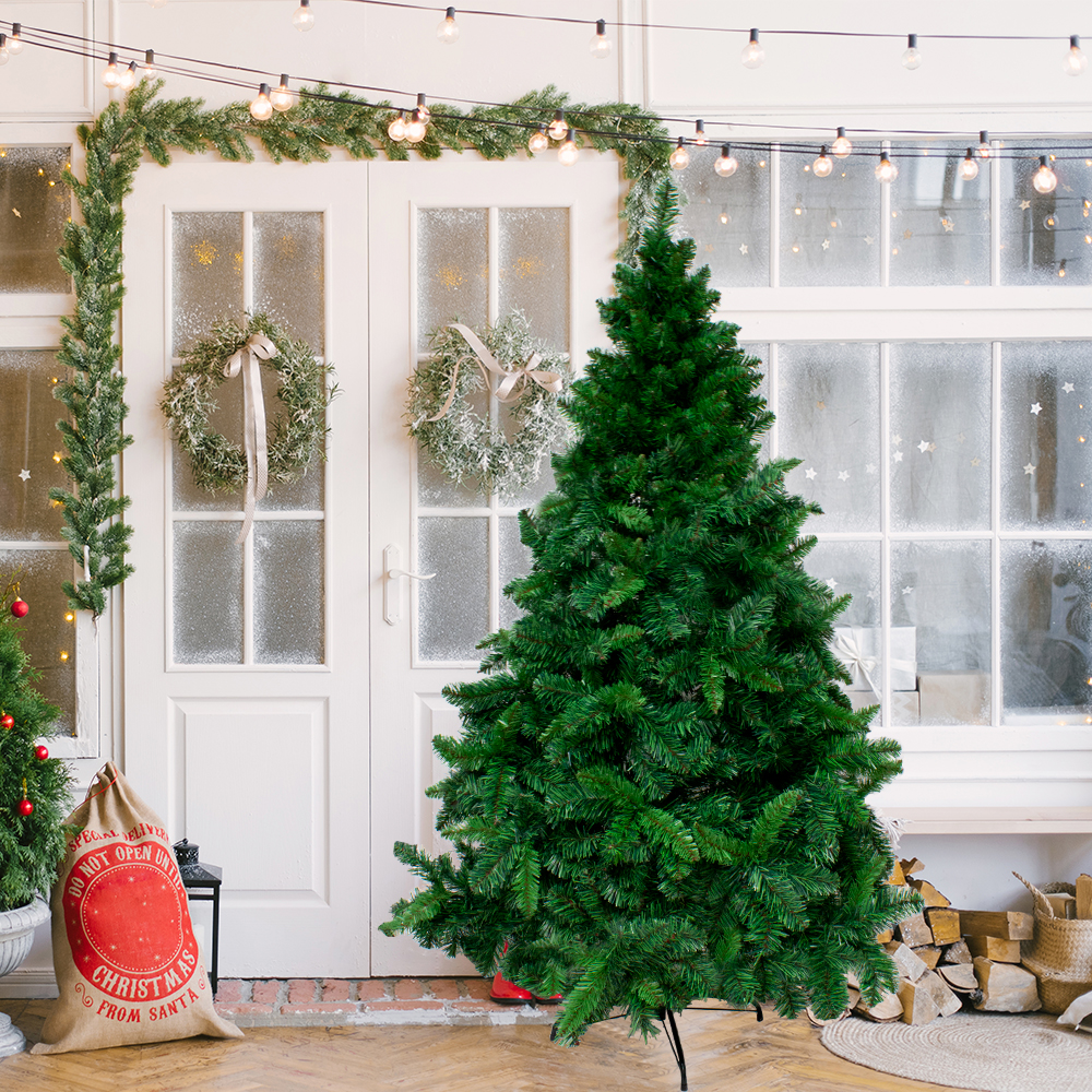 Árbol De Navidad Verde Artificial 240 Cm Tupido Sintético