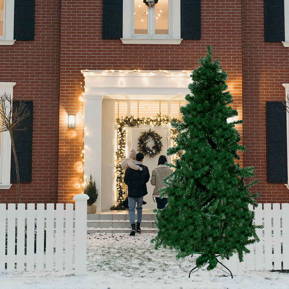 Arbol Pino De Navidad Verde 240 Cm Vara De Estrella Árbol Artificial