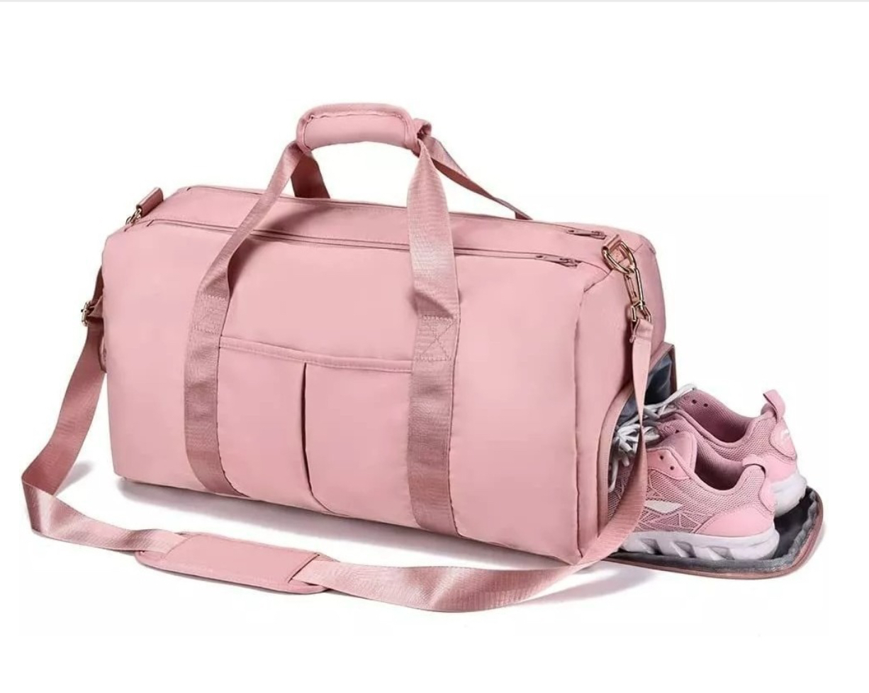 Maleta Deportiva Bolsa Gym De Viaje Mochila Fitness Bag rosa