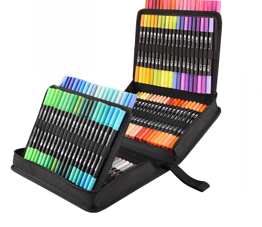 72 Colores Marcadores Plumones Punta De Pincel Dual Brush