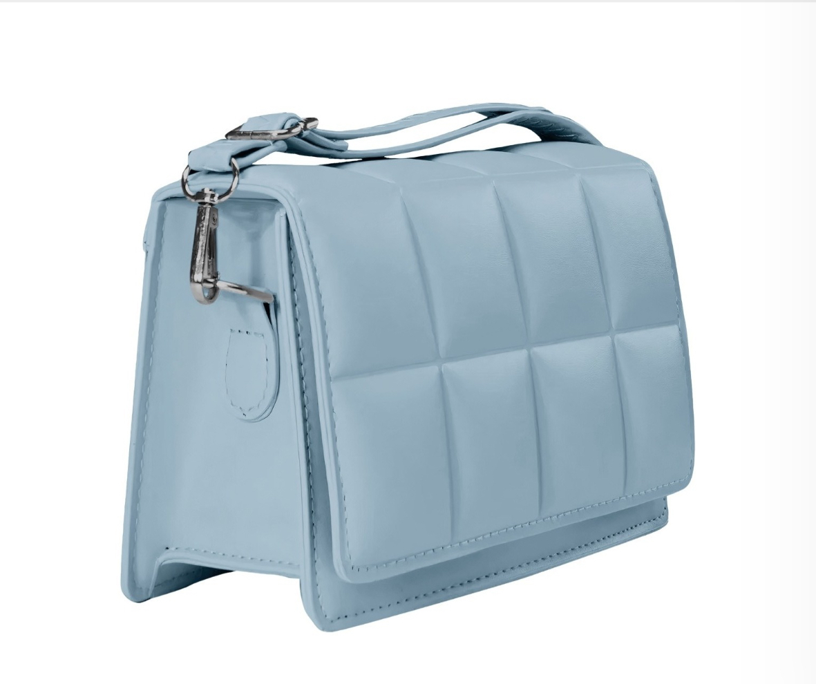 Bolsa Crossbody Bandolera Mensajera Dama Moda Mujer gris azulado