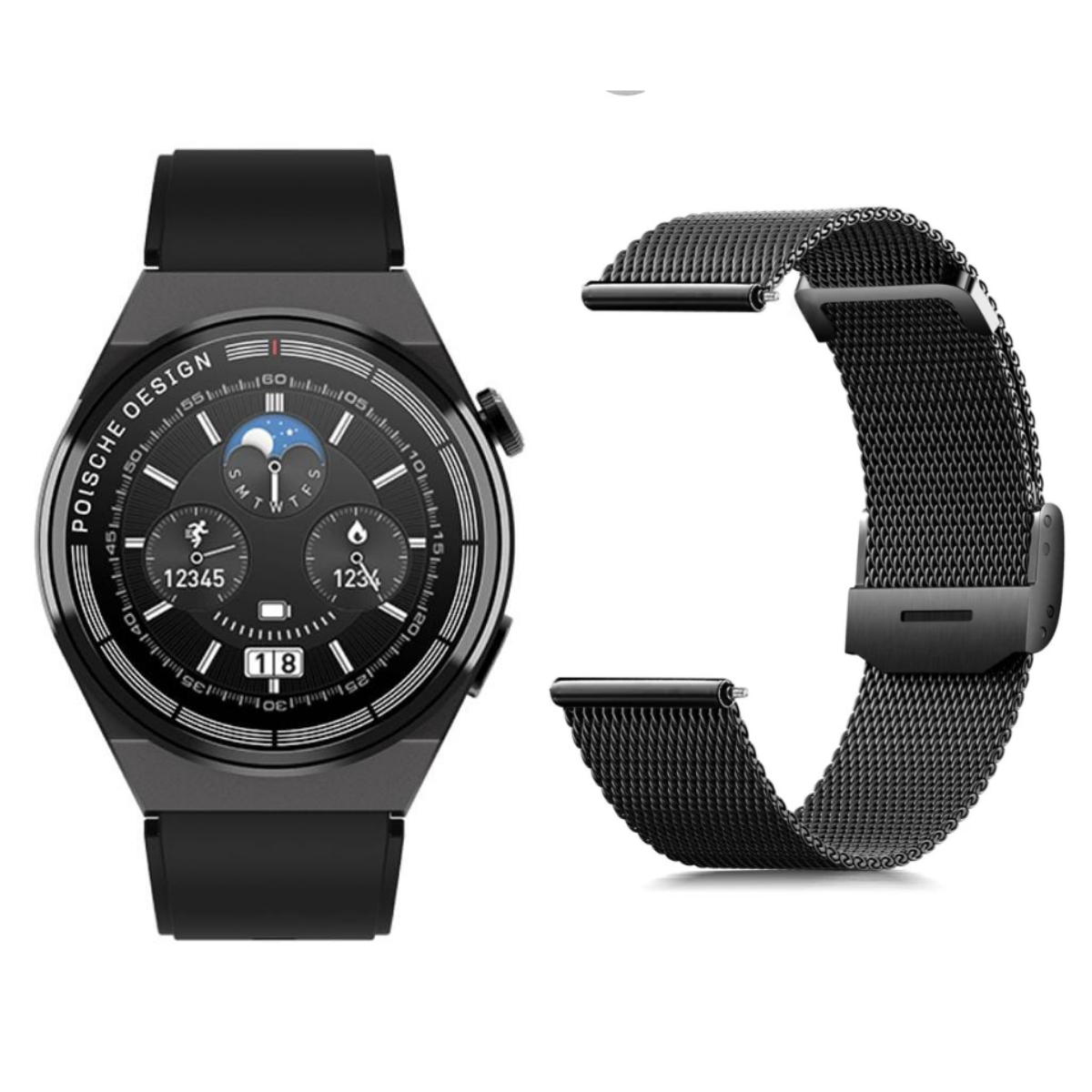 Reloj Inteligente Smartwatch Gt8 Max Con 2 Correas Color Negro