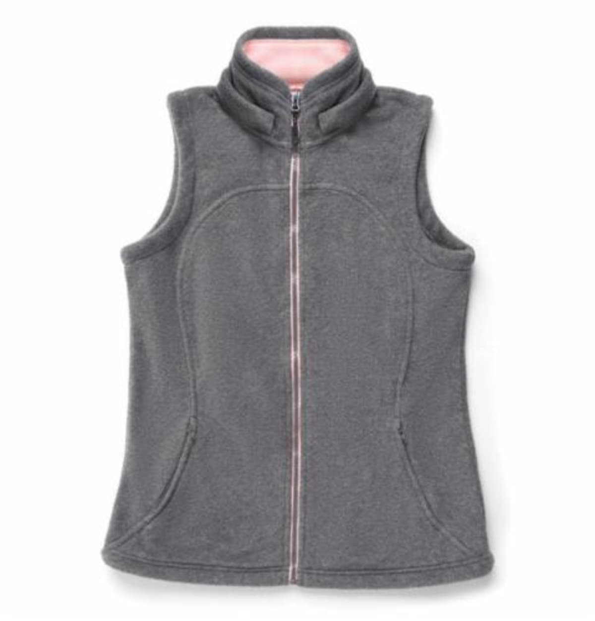 Chaleco marca Holly Land de mujer, de polar fleece, color gris, mod. 132953