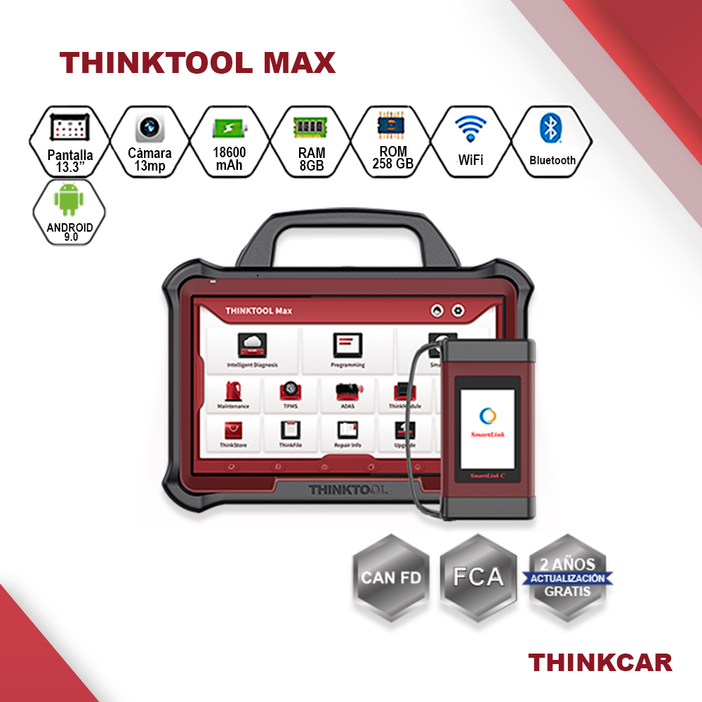 Escáner Diagnóstico Thinktool Max J2534 + 3 años Actualización
