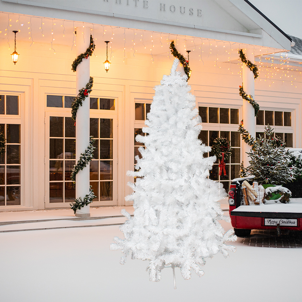 Arbol Pino De Navidad Blanco 210 Cm Vara De Estrella