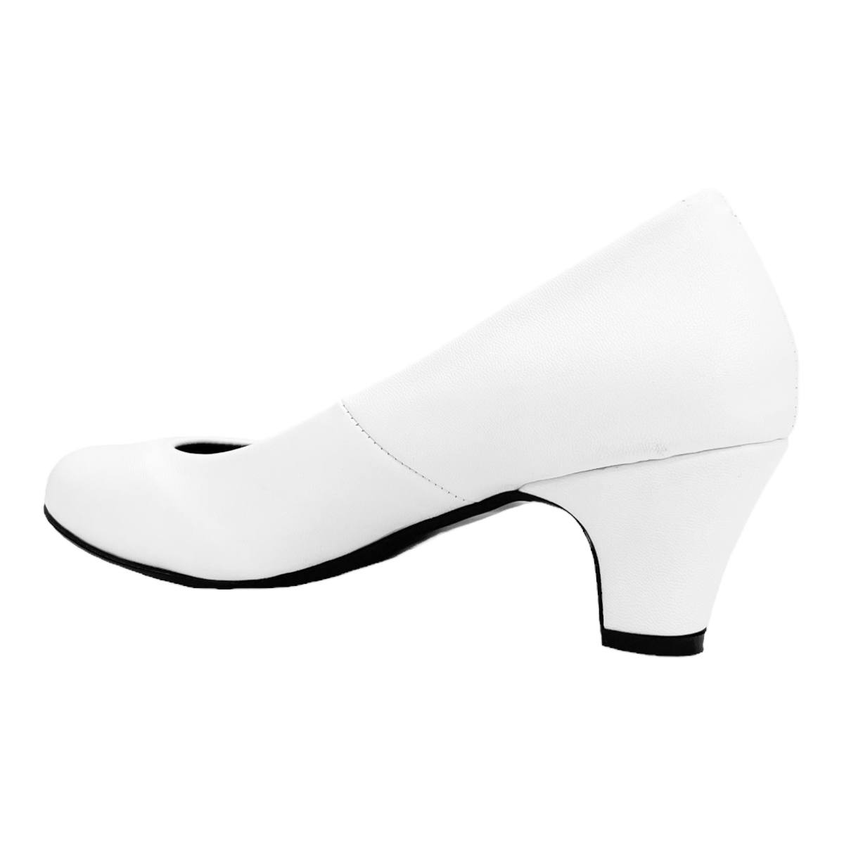 Zapatillas Blancas Mujer Tacón Bajo Selene Novia Comodas