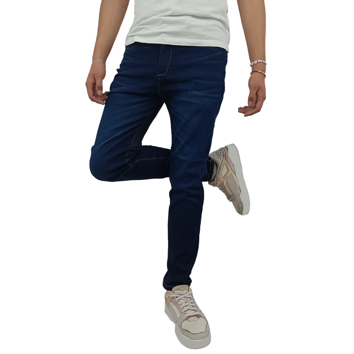 JEANS SKINNY STRETCH AZUL MARIN