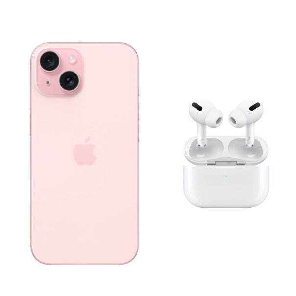 Apple IPhone 15 Rosa 128 GB ESIM Nuevo sellado + Audifonos Airpods 4 de regalo con calidad premium