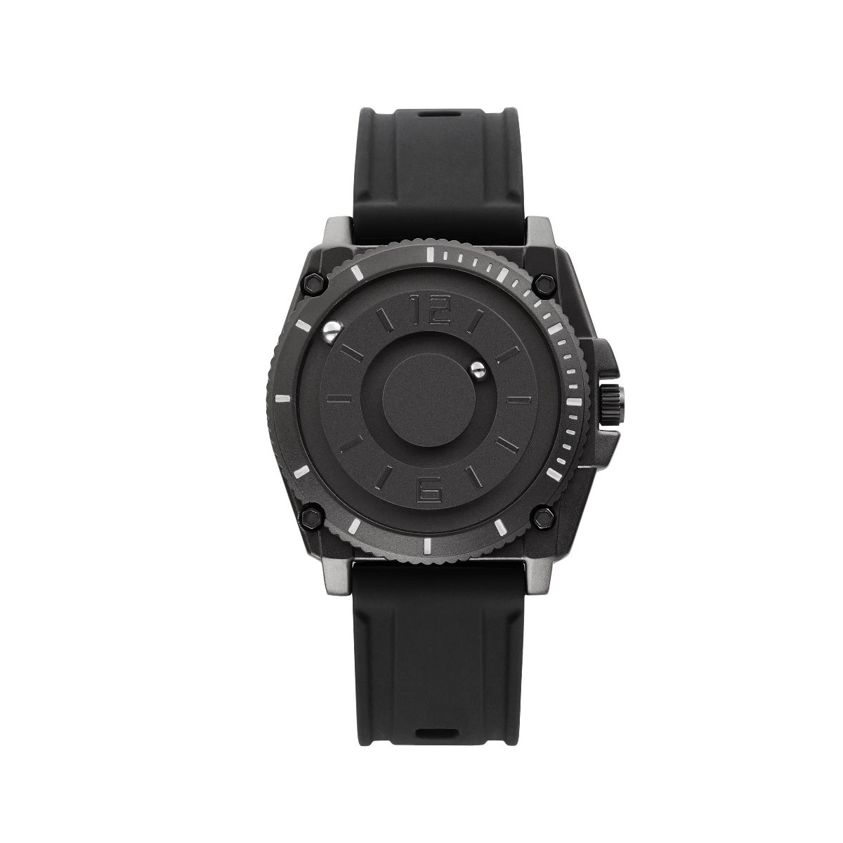 Reloj deportivo informal de lujo balines negro contra agua militar magnético metálico imanes