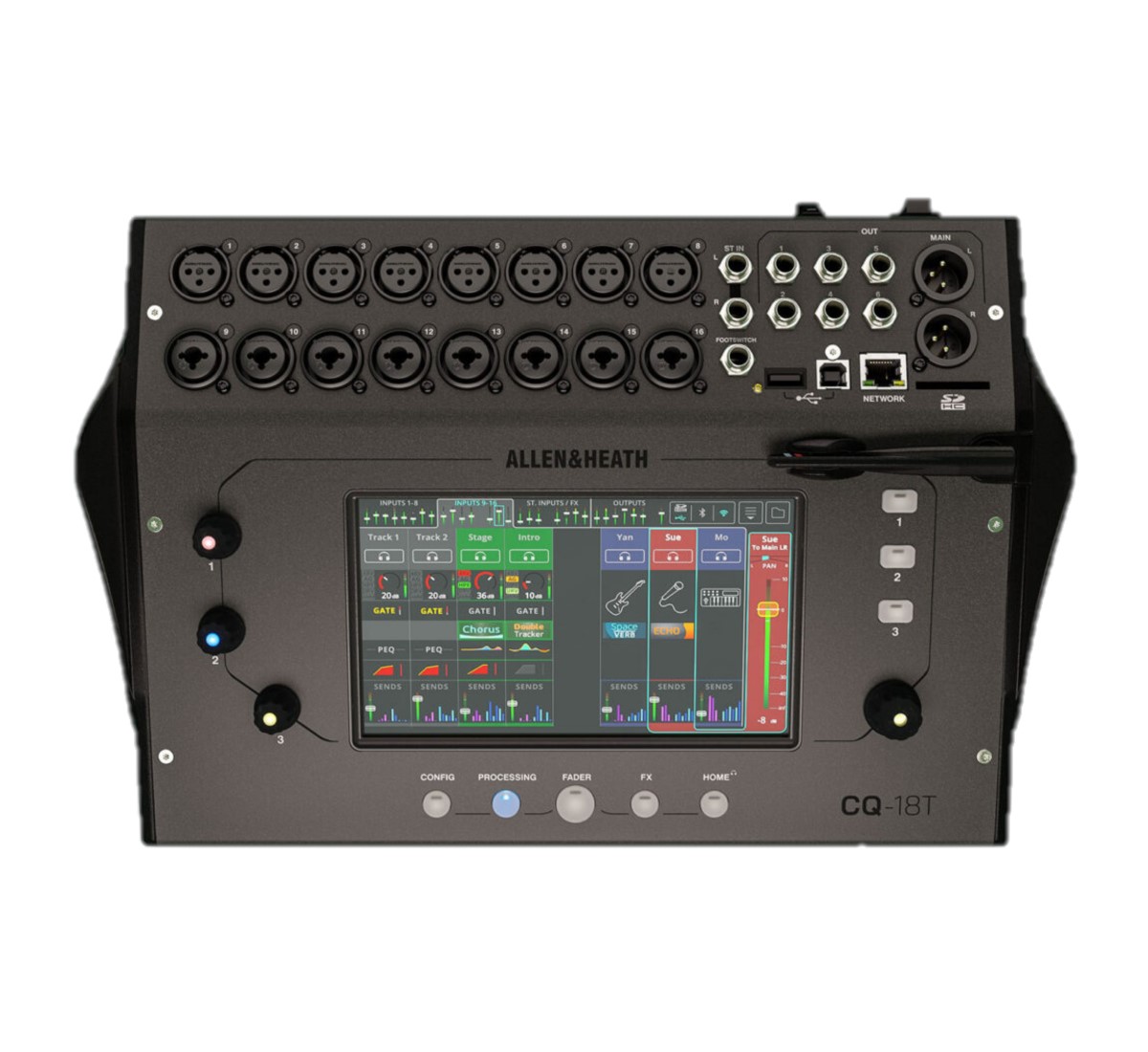 Mezcladora Digital ALLEN & HEATH CQ-18T 18c 8salidas C/wi-fi.