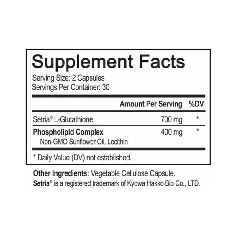Liposomal Glutathione 700mg Nutriflair 60 capsulas Antioxidante