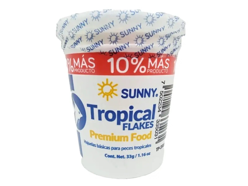 Alimento para Peces en Hojuelas 33gr  2 pzs - Sunny 