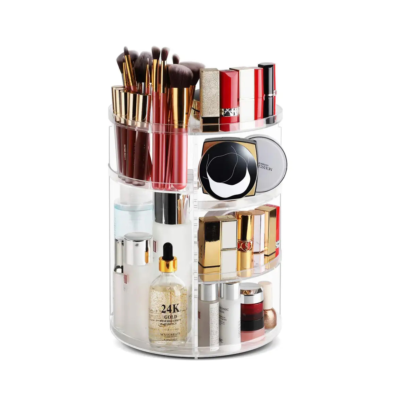 Organizador de Maquillaje con Rotación de 360 Grados 3 Niveles.