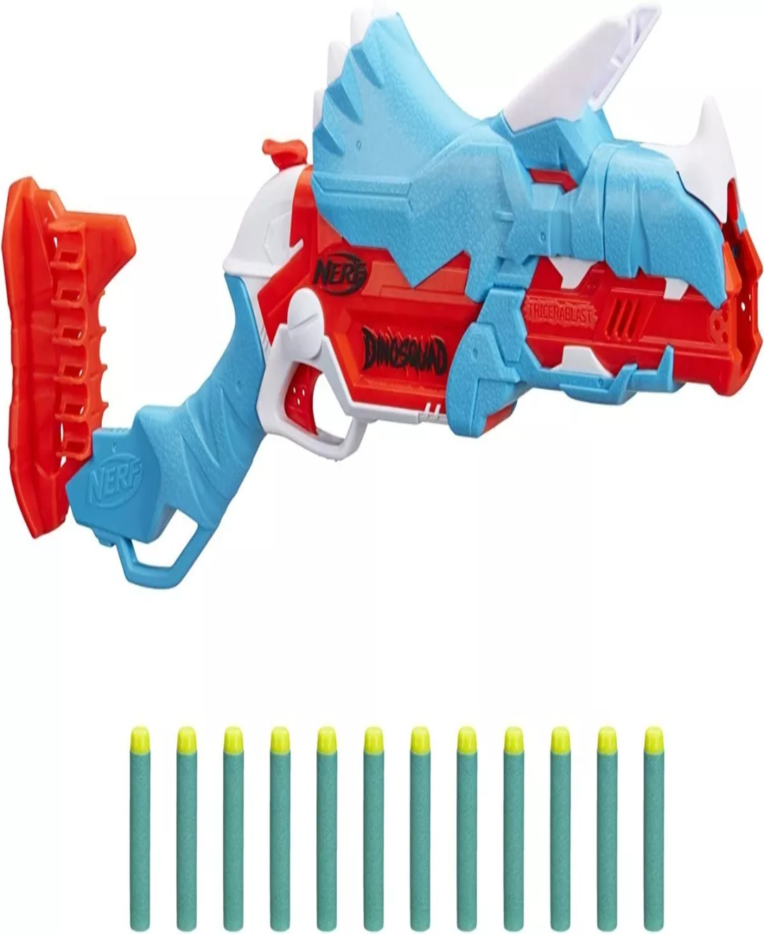 Lanzador Nerf Dinosquad Tricera-blast Con 12 Dardos 8+