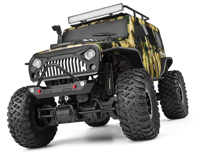 Camioneta Rc Carro A Control Remoto 4x4 15km/h Todo Terreno Off Road Jeep Buggy Razer Rc 104311M verde militar 1:10 Wltech