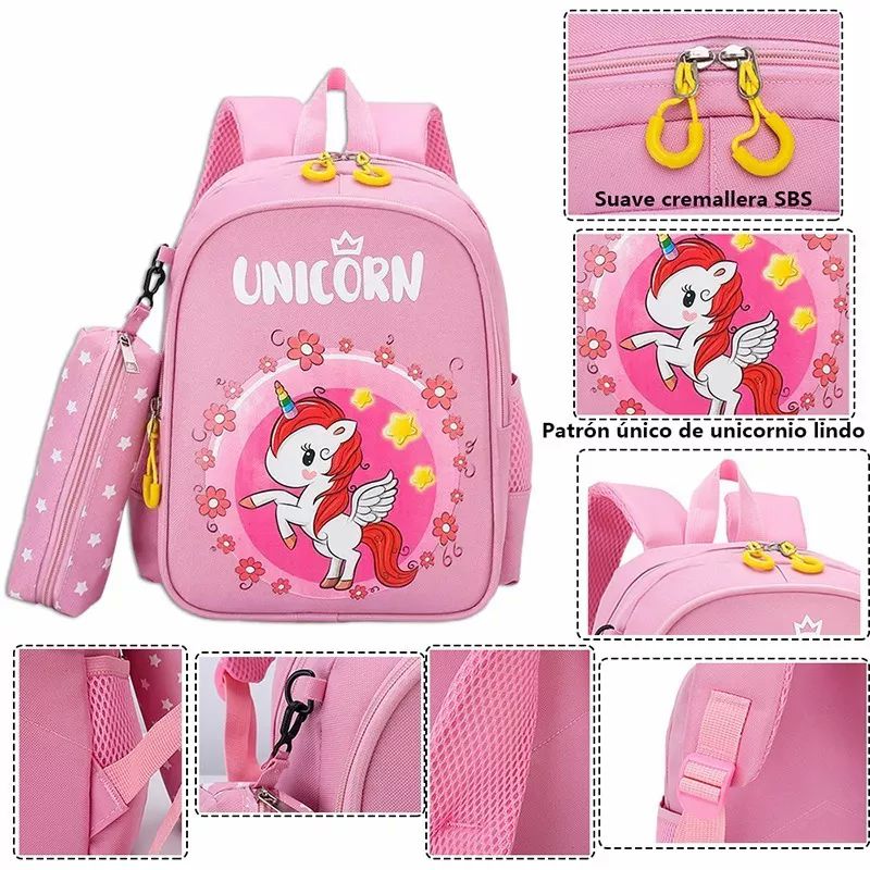 Mochilas Infantiles Mochila Escolar Con Gran Capacidad UNICORNIO