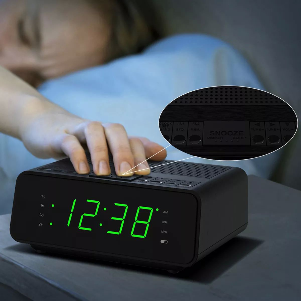 Radio Despertador Digital Despertador Proyector Radio Despertador